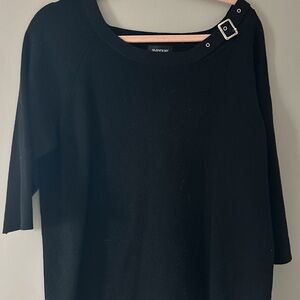 Black Vintage Avenue Y2K Sweater Blouse, Size 14/16